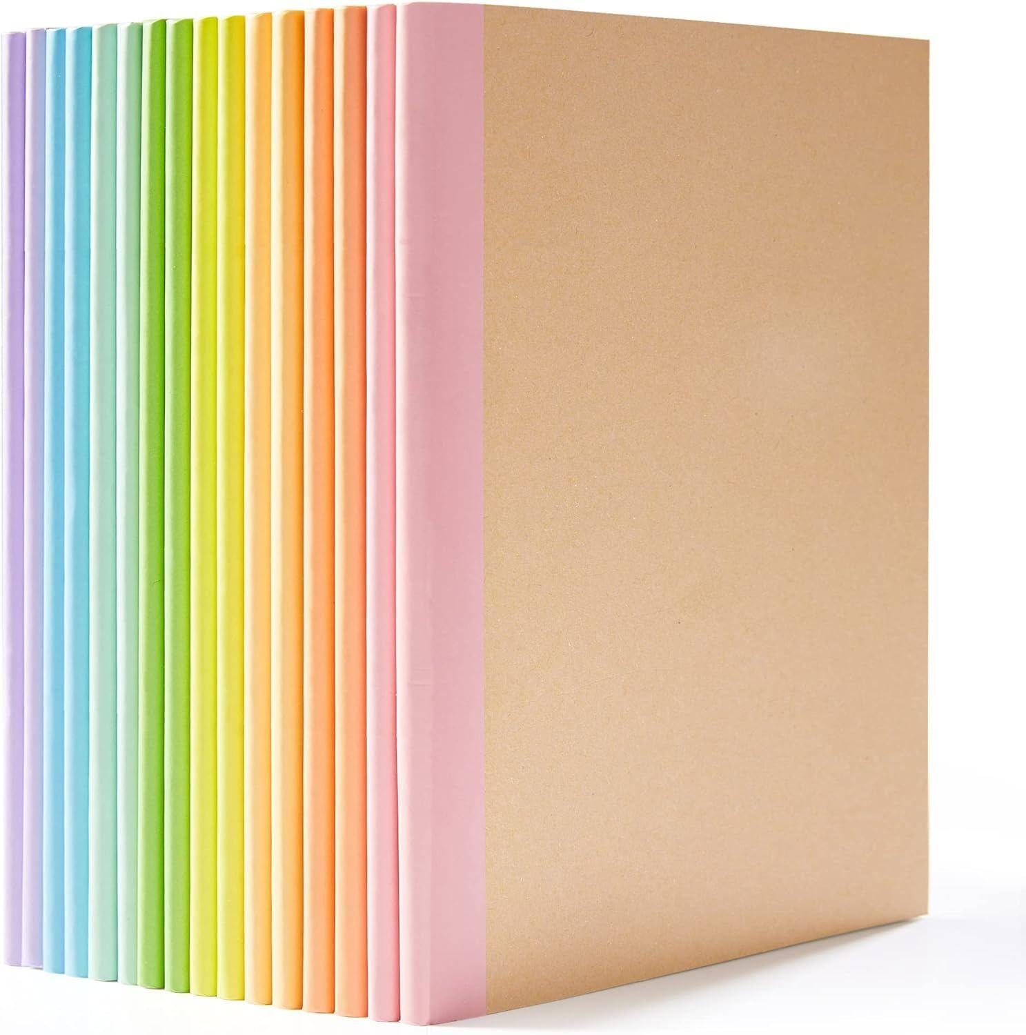 🌈 ชุดสมุดโน้ต A5 สันรุ้ง 16 เล่ม เพื่อการเรียนรู้ที่สดใส